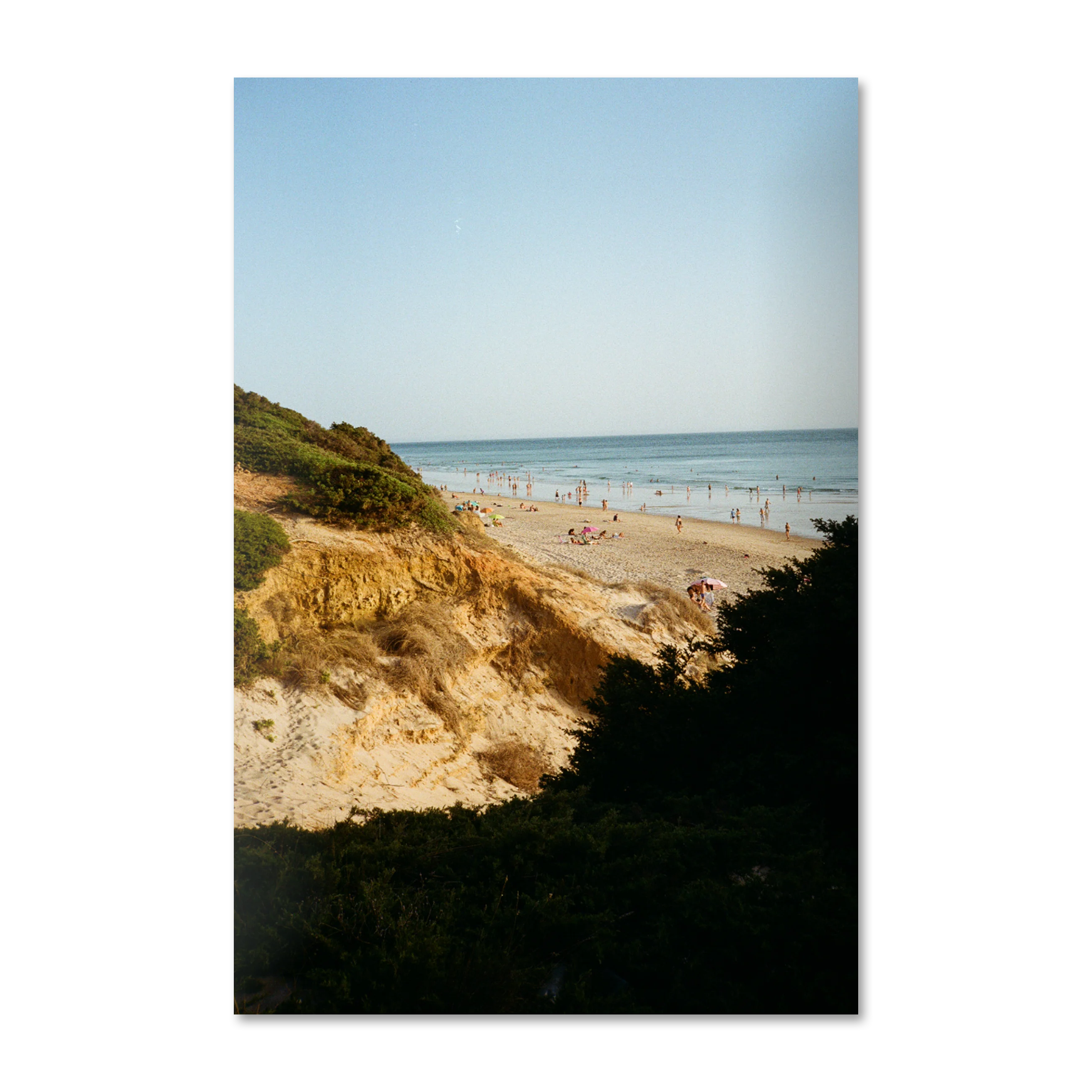 Emerald Coast — atmospheric Mediterranean coastal wall art on frameless Alu-Dibond