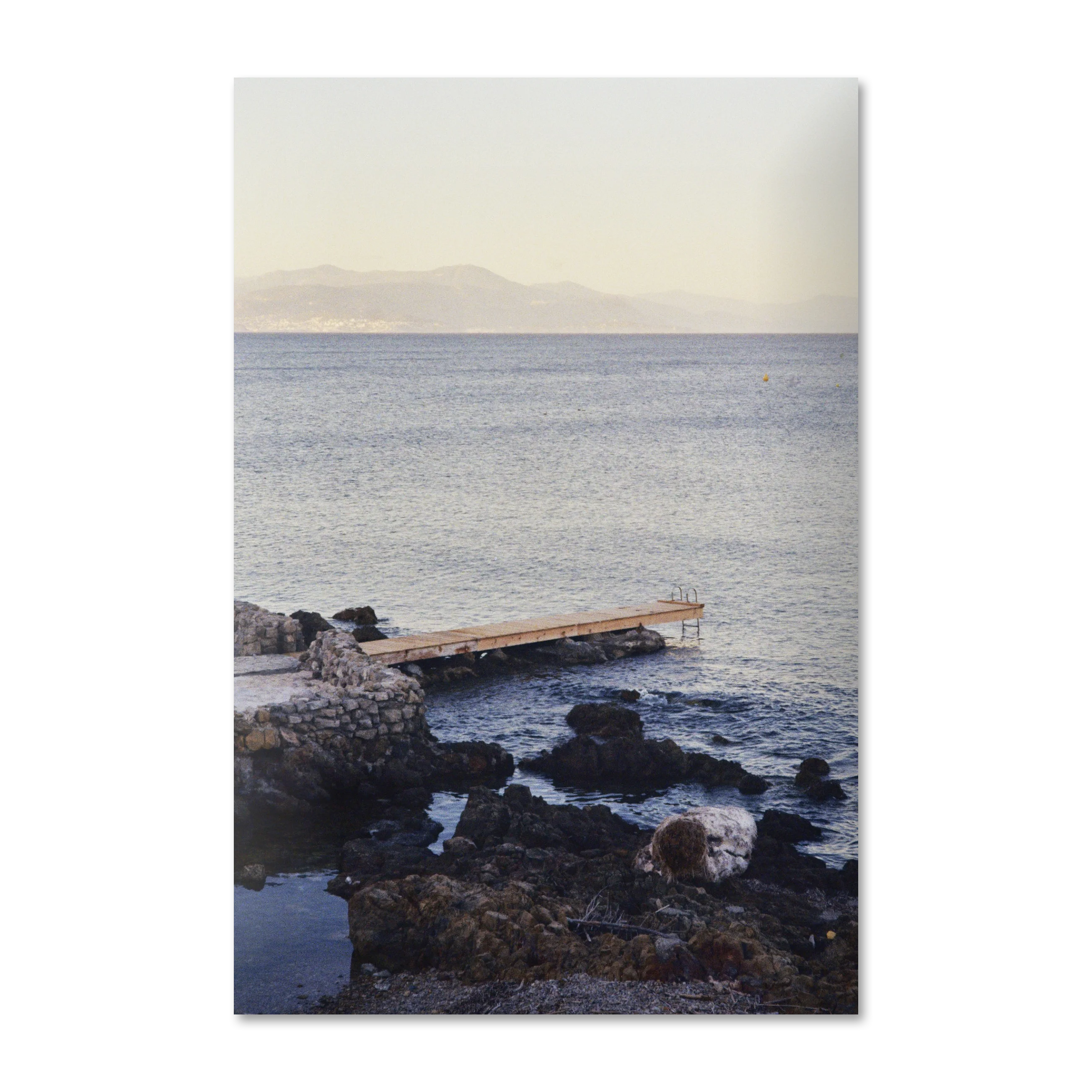From Above — Mediterranean coastal photography wall art on frameless Alu-Dibond