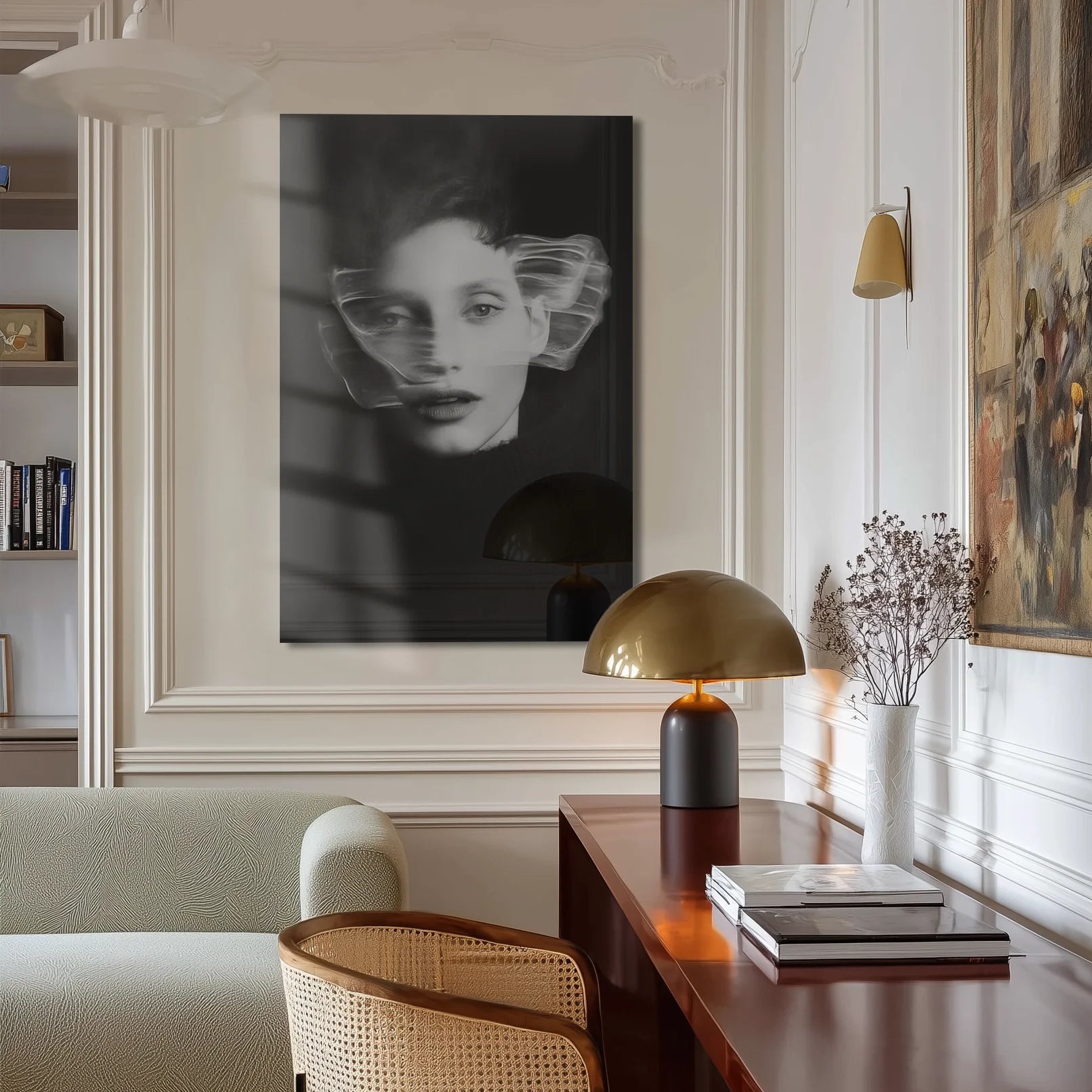 Ghosts Within 3 in a soft-lit reading nook with sheer linen curtains