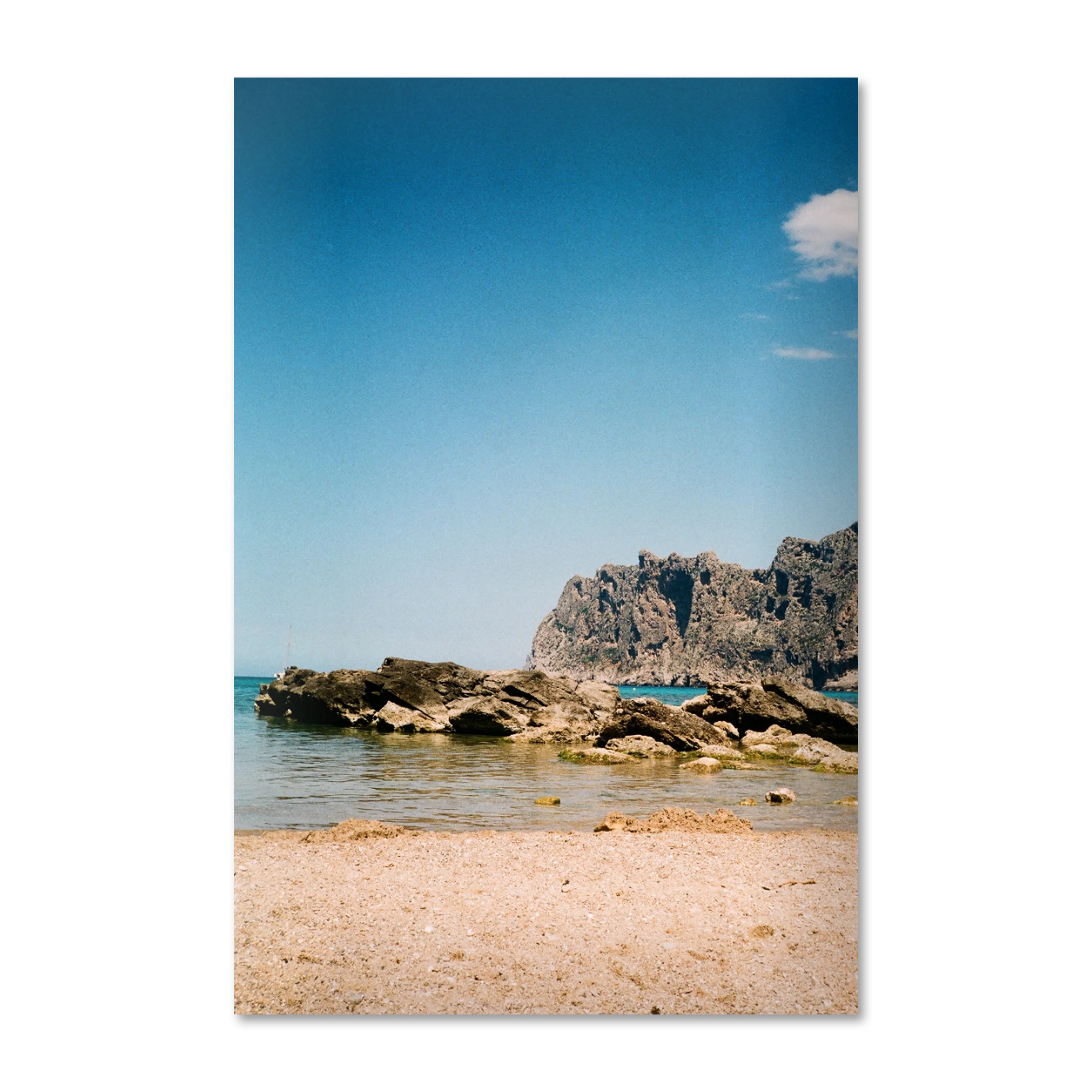 Morning Cove — Mediterranean coastal photography wall art print on frameless Alu-Dibond