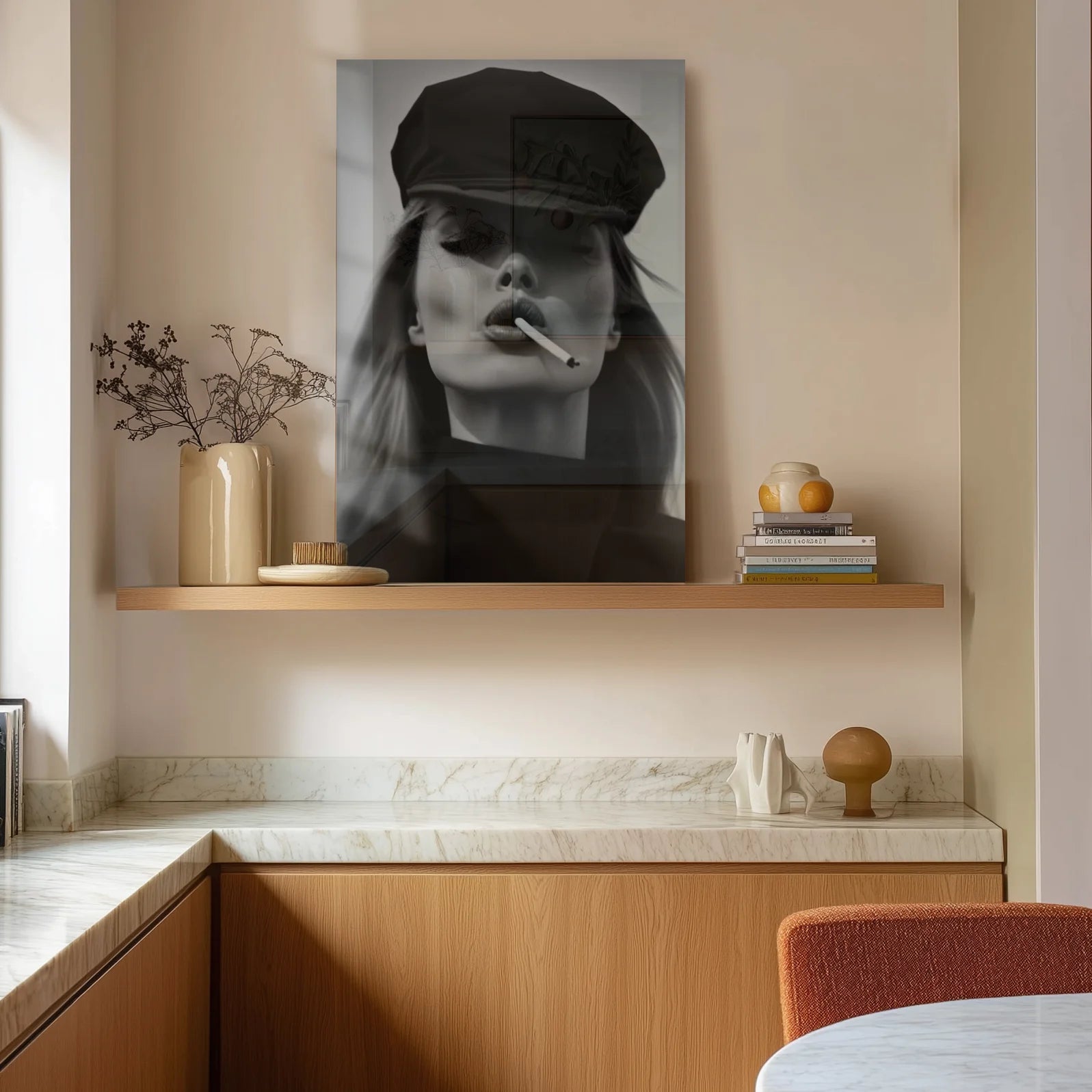 Shades of Tomorrow #1 — above a modern dining setup