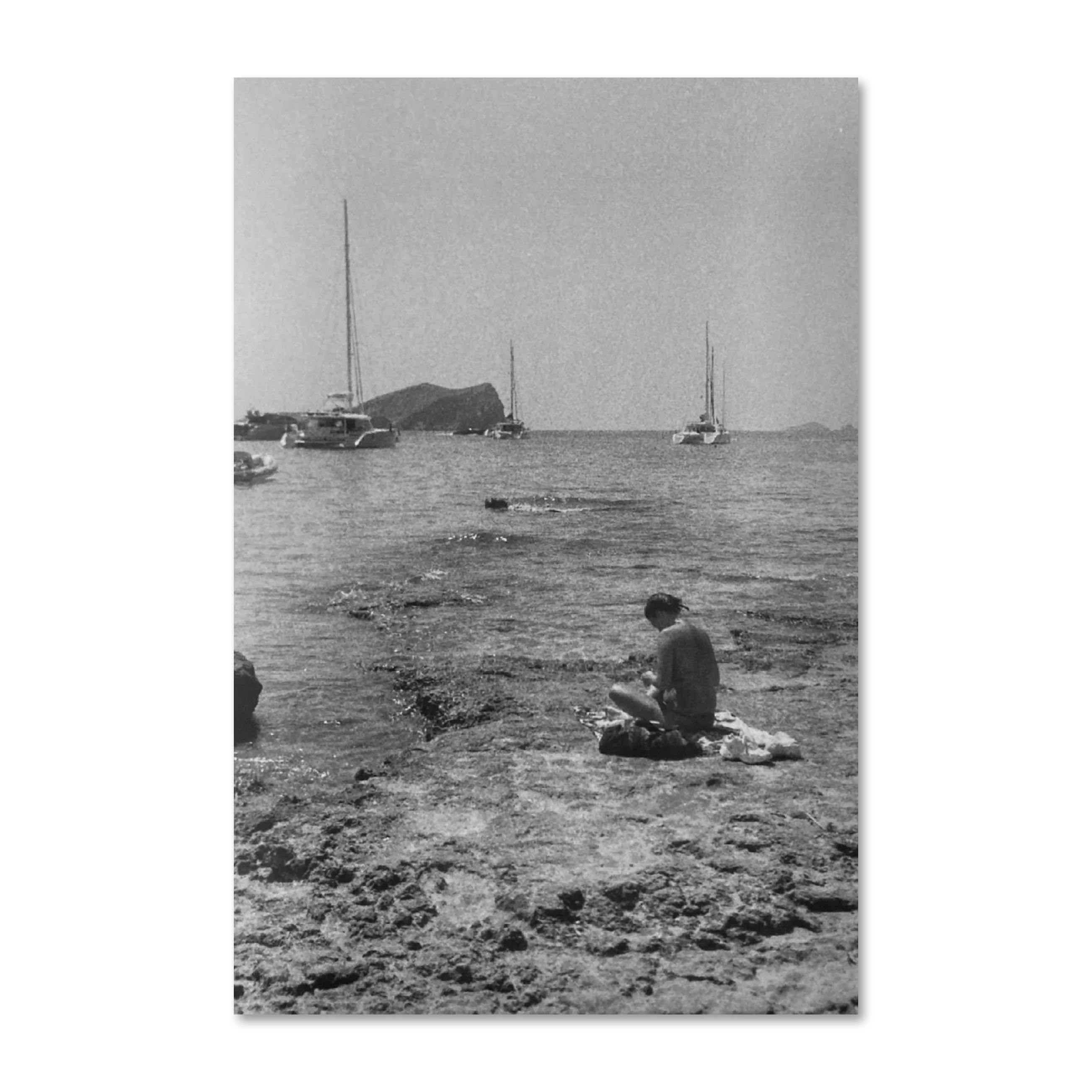 The Pilgrim — atmospheric Mediterranean coastal photography on frameless Alu-Dibond
