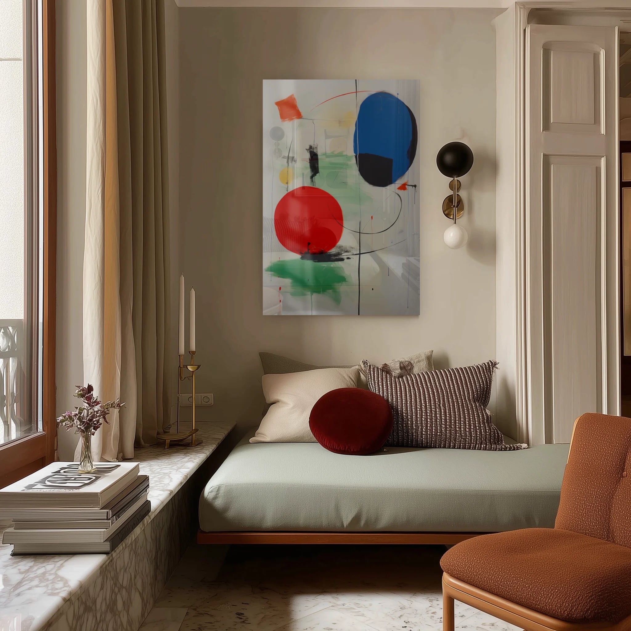 Balloryn 6 — above a sofa in a warm-toned living room