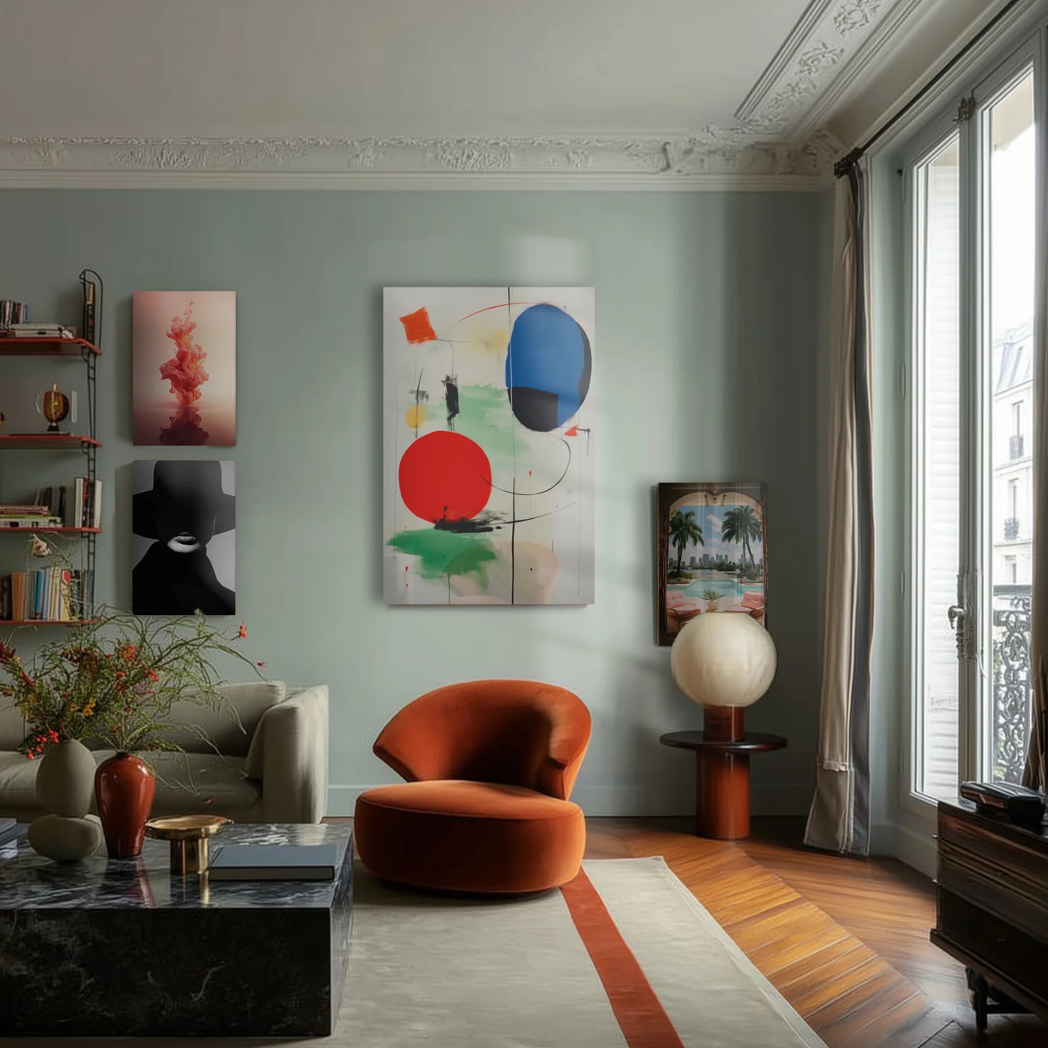 Balloryn 6 — as part of a three-artwork gallery wall