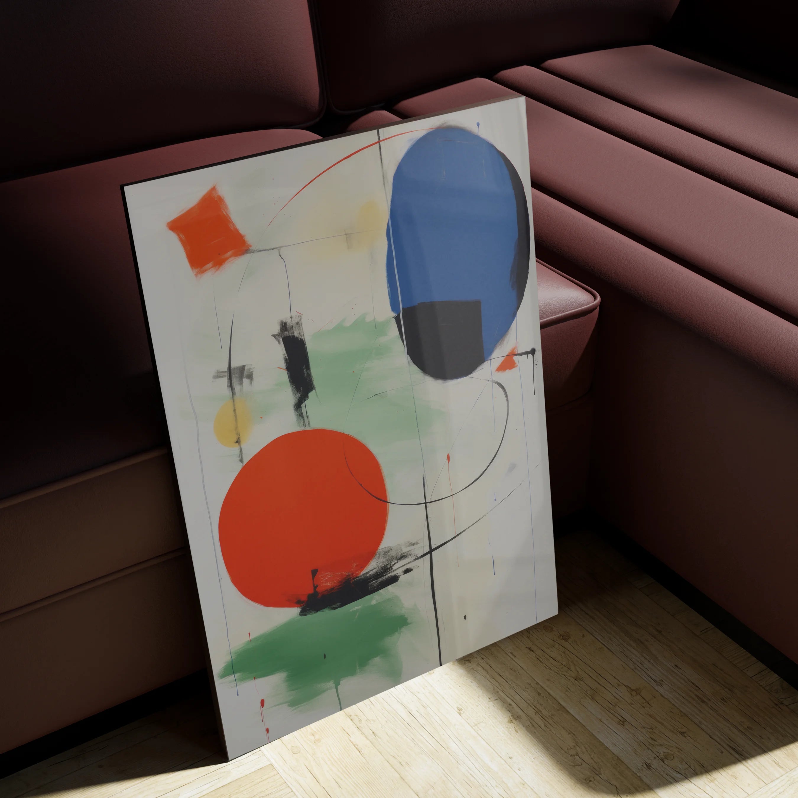 Balloryn 6 — close-up detail on the acrylic face, at scale in a room