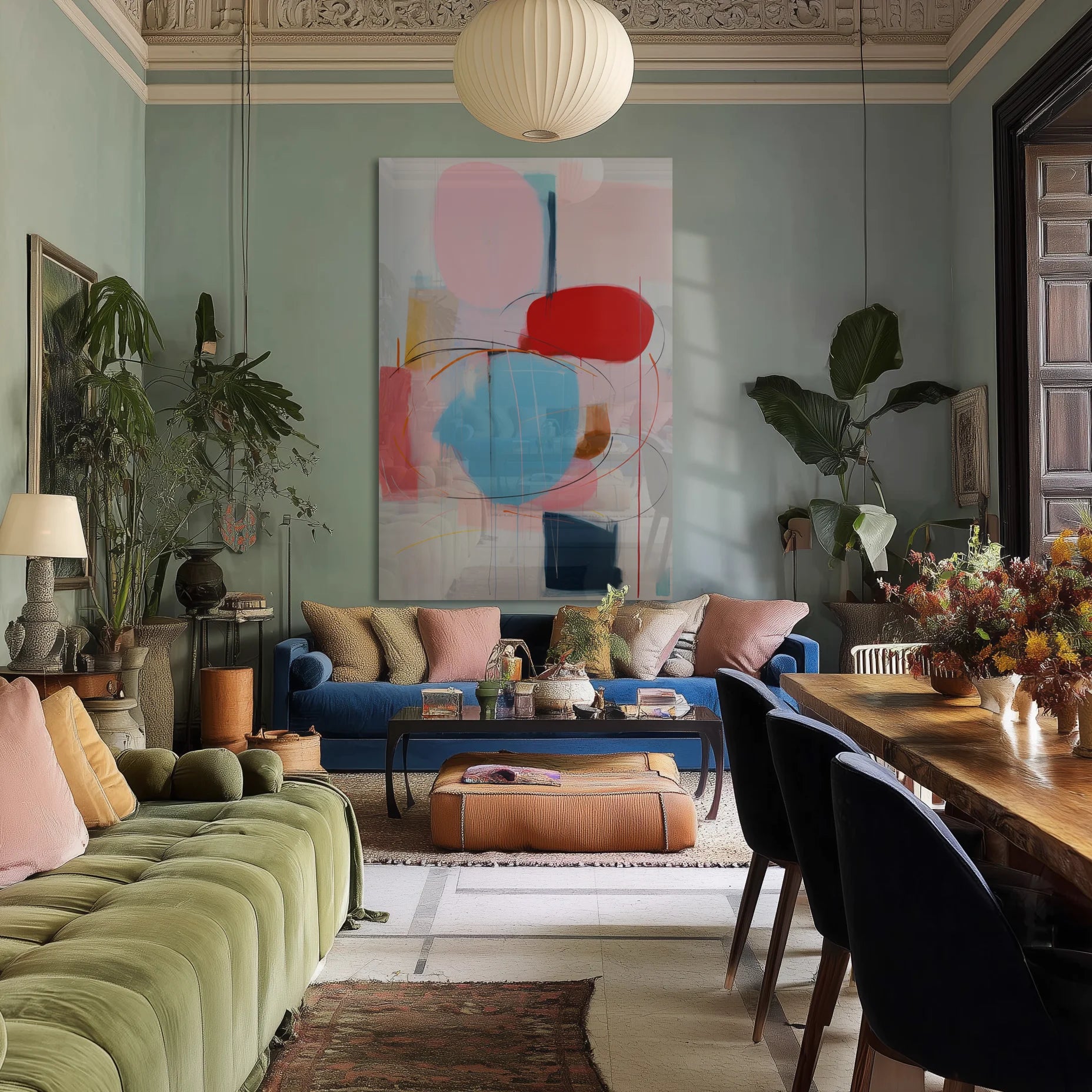 Ballouard 8 in a reading corner with leather chair and floor lamp