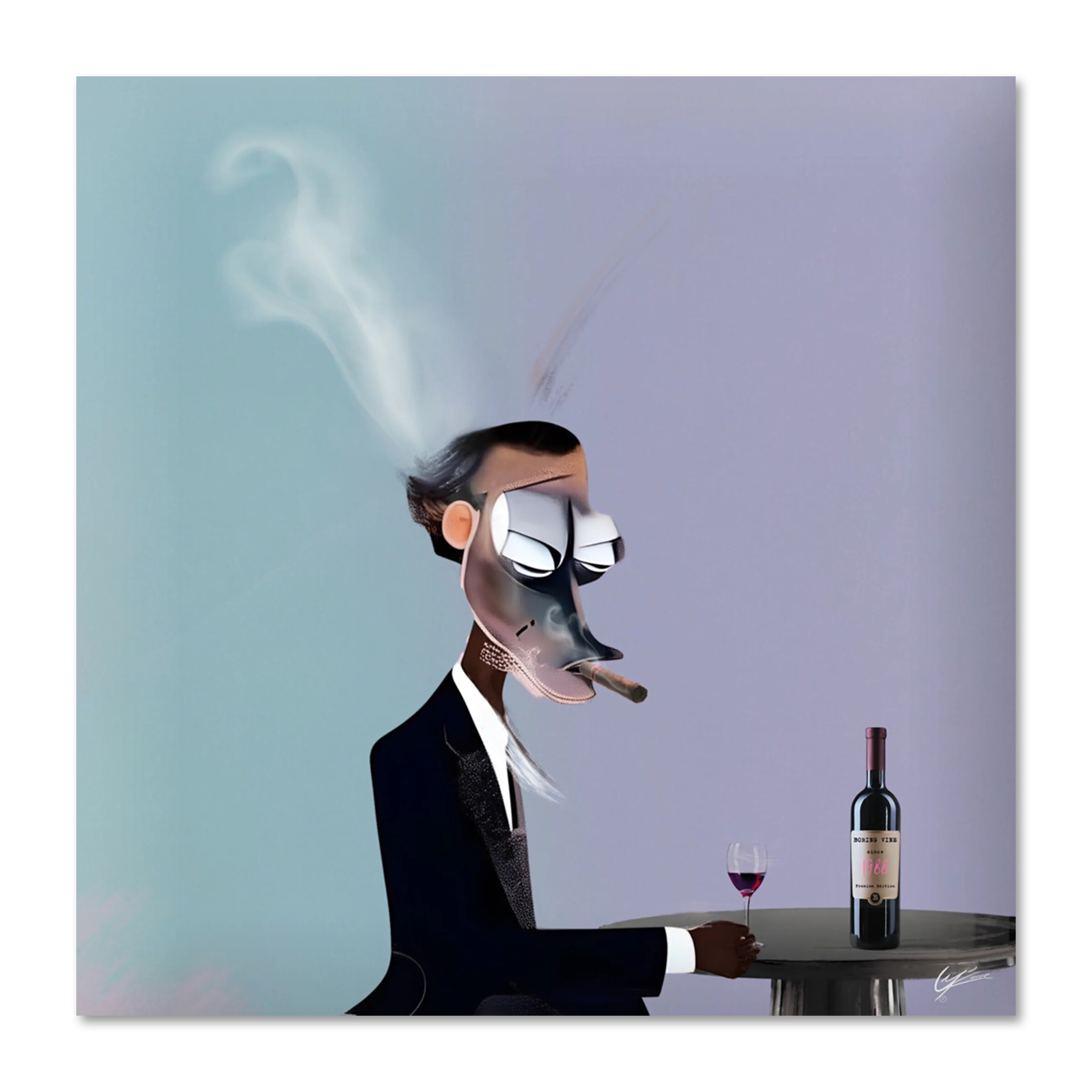 Boring Vine since 1988 1 — artwork pack-shot, pop-art portrait print