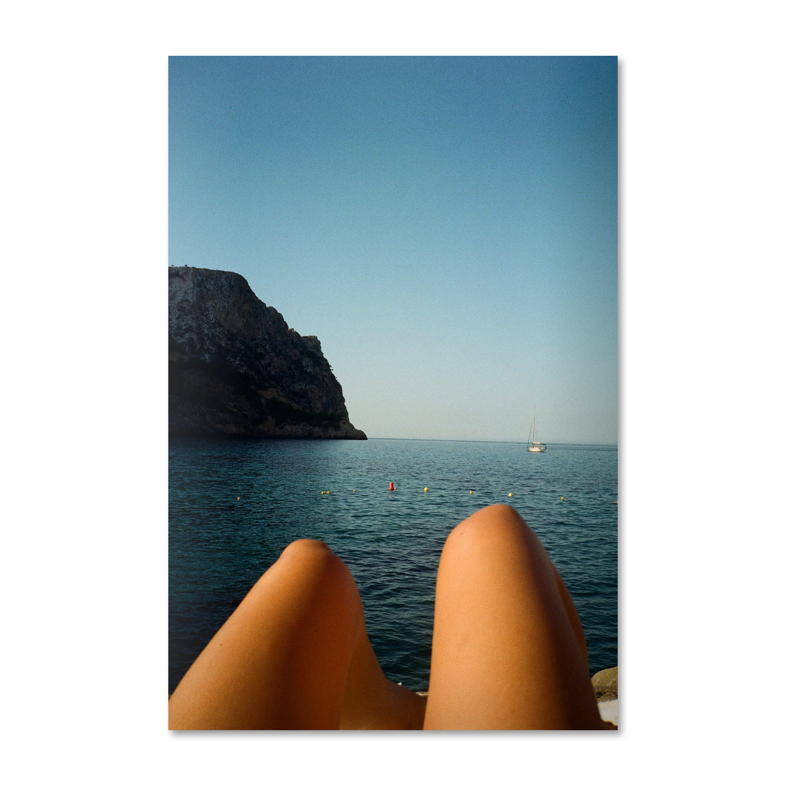 Mediterranean Monte Nero — Mediterranean coastal wall art print on frameless Alu-Dibond