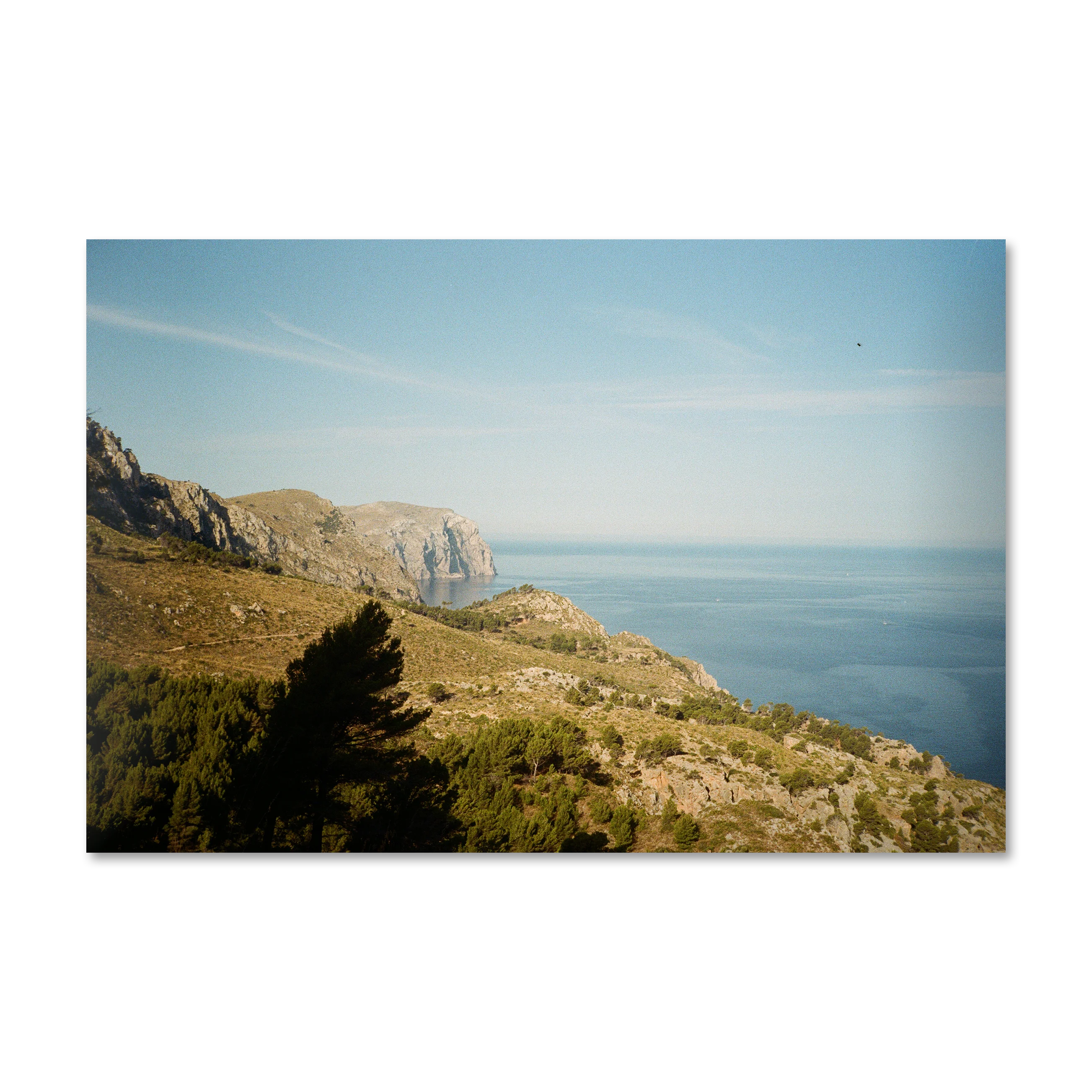 Oasis — Mediterranean coastal photography wall art print on frameless Alu-Dibond
