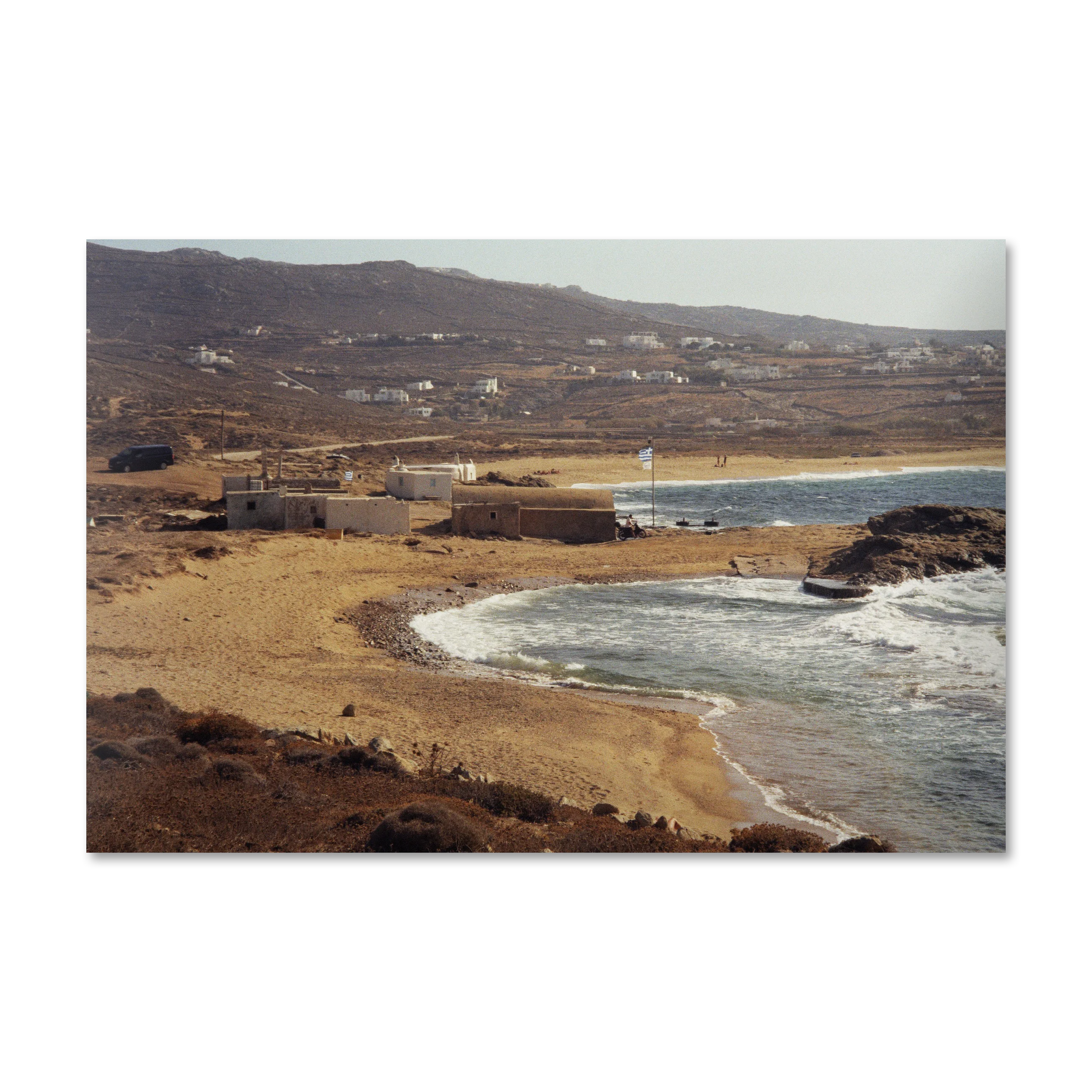 Palm Coast — Mediterranean coastal photography wall art on frameless Alu-Dibond