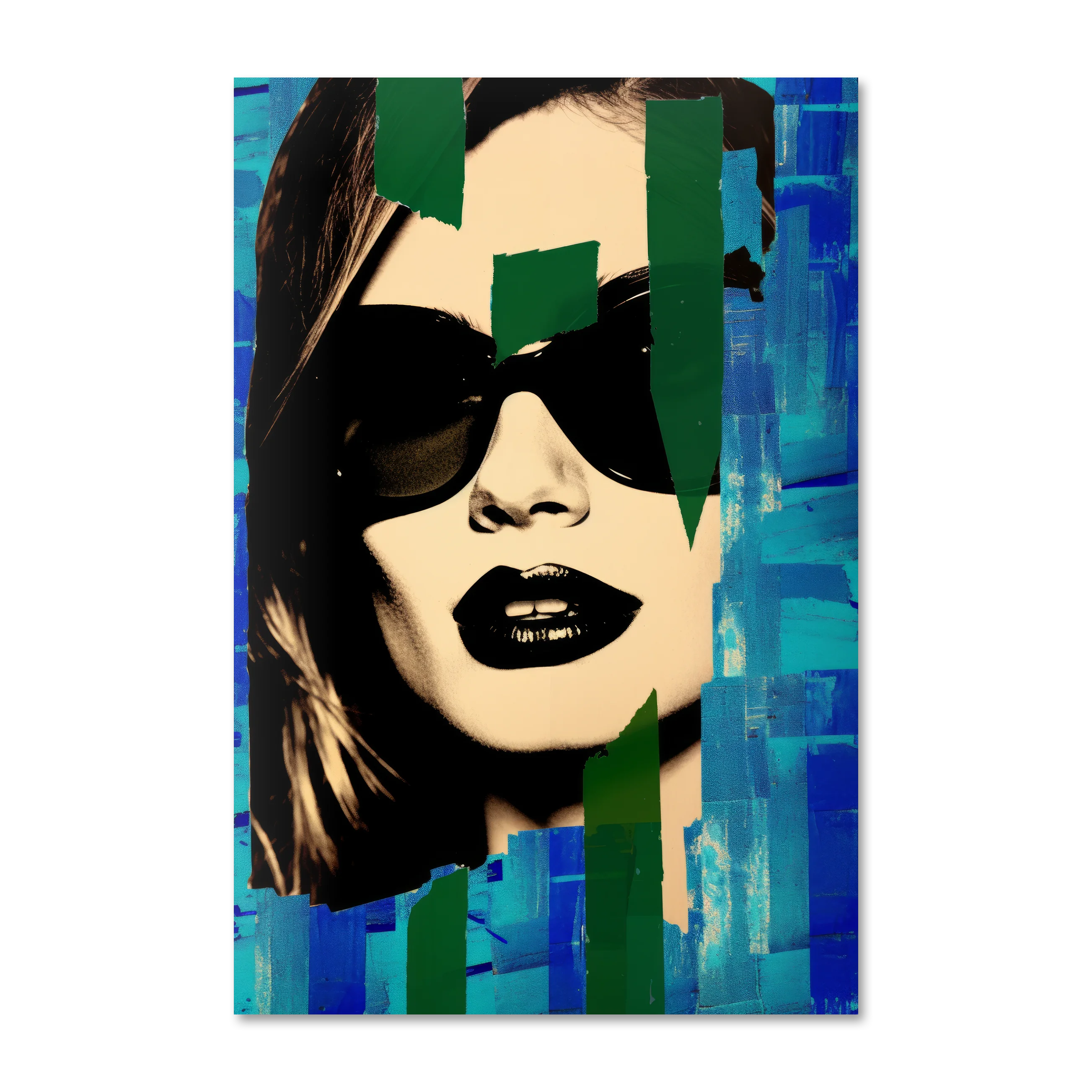 Vibrant Visions 7 — pop art portrait wall art on frameless Alu-Dibond