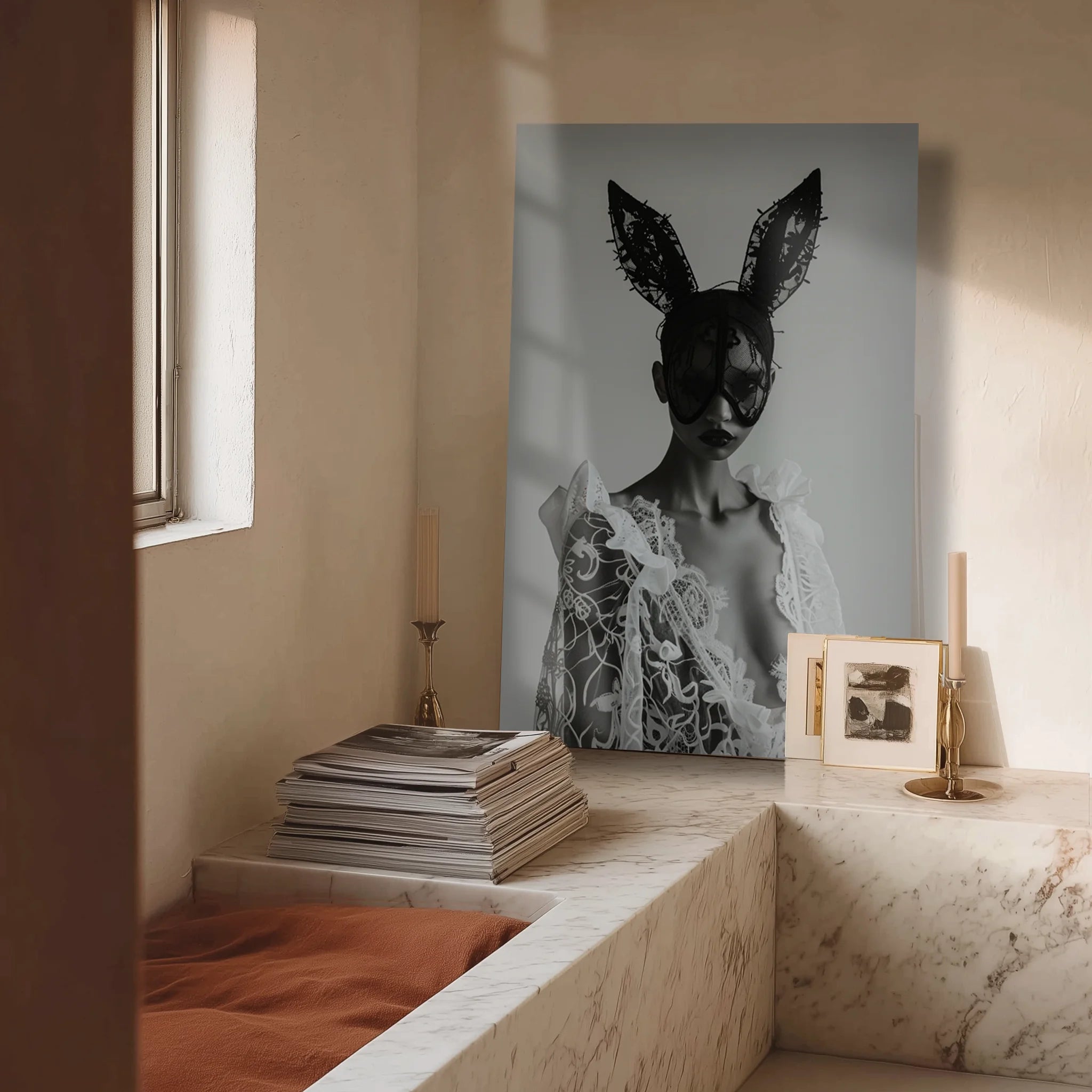 Wonderland 2 — living room 4, art-filled reading corner